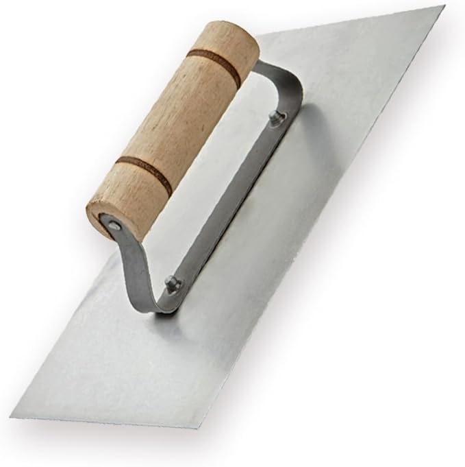 Desempenadeira lisa aço cabo madeira alvenaria 230mm x110mm