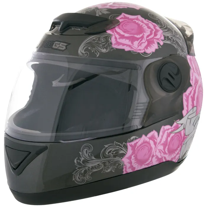 Capacete Moto Evolution Pro Tork Fechado Preto/Rosa G5 Just Live 60
