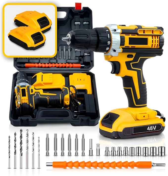 Furadeira e Parafusadeira de Impacto Sem Fio 48V 