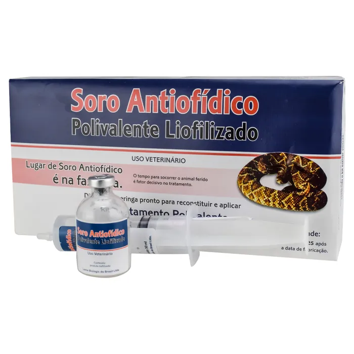Soro Antiofídico Polivalente Injetável 50ml Lema para Animais