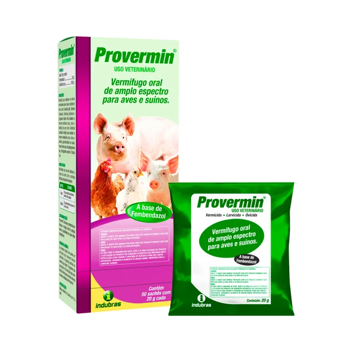 Vermífugo Provermin Pó Sachê 20g Indubras